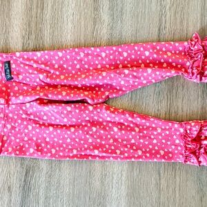 Matilda Jane Pink Heart Kids Ruffle Leggings